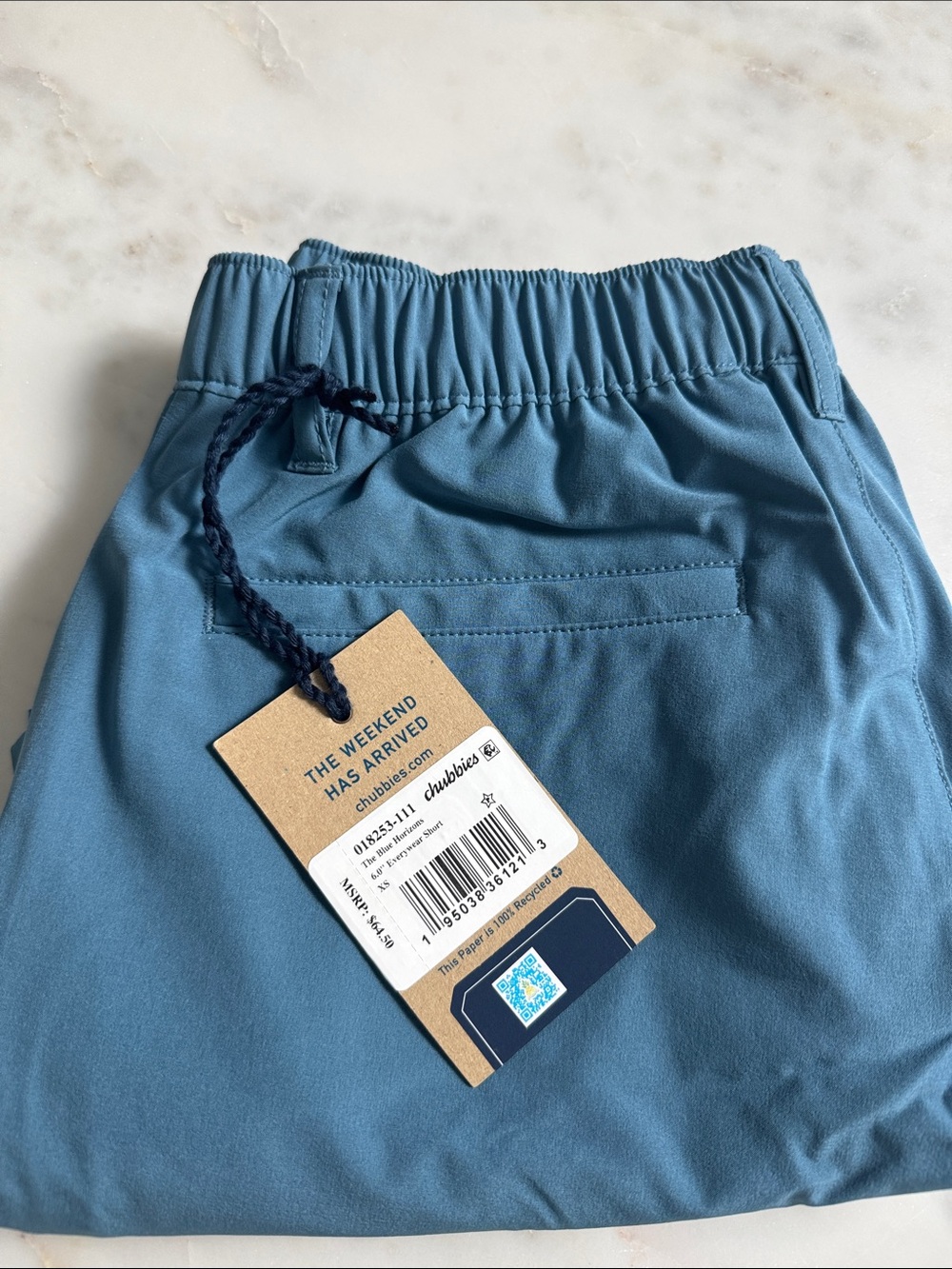chubbies Kids Slate Blue Elastic-Waist Shorts